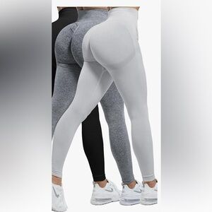 Set of Two Gray and Light Gray Leggings